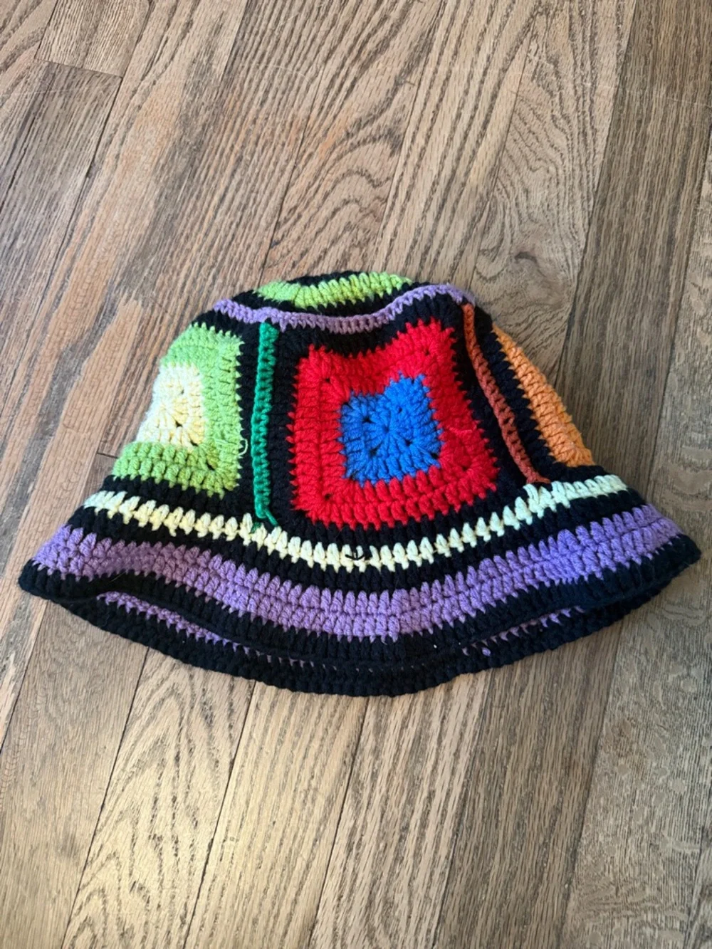Granny Square Crochet Bucket Hat